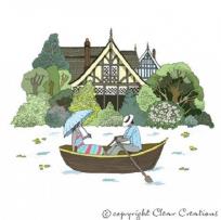 Opakowanie Karnet Swarovski kwadrat 'łódka'