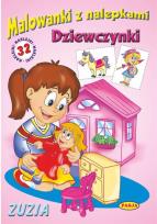 Okładka książki Malowanki z nalepkami - Dziewczynki - Zuzia