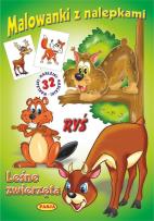 Okładka książki Malowanki z nalepkami - Leśne zwierzęta Ryś