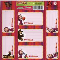 Opakowanie Nalepki na zeszyty Masza i Niedźwiedź