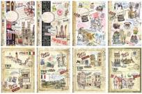 Opakowanie Notatnik ozdobny A5 120 stron kratka kolorowe marginesy