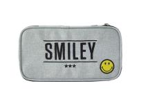 Okładka książki Piórnik owalny kompaktowy Smiley Grey