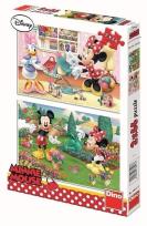 Okładka książki Puzzle 2x66 Pracowita Minnie DINO