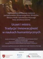 Okładka książki Uczeń i mistrz Tradycja i innowacyjność w naukach humanistycznych - Audiobook