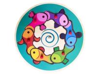 Opakowanie Układanka drewniana z pinezkami Rybki