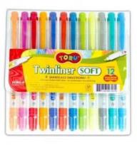 Opakowanie Zakreślacz dwustronny Toru 12 kolorów DONG-A