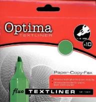 Opakowanie Zakreślacz zielony (10szt) OPTIMA