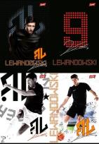 Opakowanie Zeszyt A5 Robert Lewandowski w linie 60 kartek 10 sztuk mix