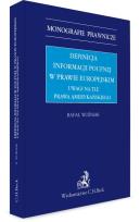 Okładka książki Definicja informacji poufnej w prawie europejskim. Uwagi na tle prawa amerykańskiego