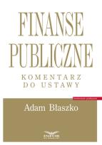 Okładka książki Finanse publiczne Komentarz do ustawy