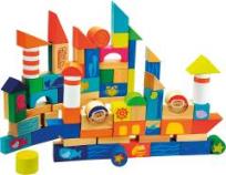 Opakowanie Klocki drewniane w wiaderku Ocean 100 elementów