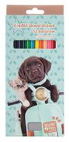 Opakowanie Kredki akwarelowe Studio Pets 12 kolorów