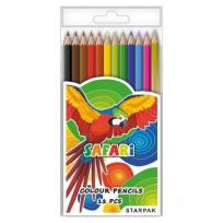 Opakowanie Kredki ołówkowe 12 kol.Safari srebrno/złote 375565