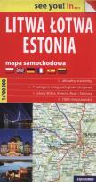 Opakowanie Litwa Łotwa Estonia Mapa samochodowa 1:700 000