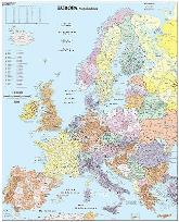 Okładka książki Mapa ścienna Europy. Kody pocztowe 1:3,4 mln
