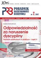 Okładka książki Odpowiedzialnosć za naruszenie dyscypliny finansów publicznych w praktyce część 2