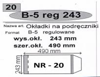 Okładka książki Okładka na podr B5 regulowana nr 20 (50szt) NARNIA