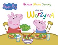 Okładka książki Peppa Pig Bardzo ważne sprawy. Lubię jeść warzywa
