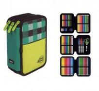 Opakowanie Piórnik 3 poz. z wyprawką Pulu Land zielony MILAN