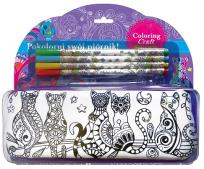 Opakowanie Piórnik Koty + 4 markery