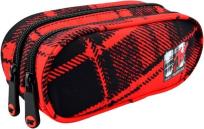 Opakowanie Piórnik szkolny saszetka dwukomorowa MTV Plaid PU-02