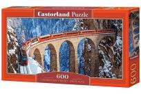 Opakowanie Puzzle 600 Panoramiczne Landwasser Viaduct, Swiss Alps