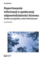 Okładka książki Raportowanie informacji o społecznej odpowiedzialności biznesu