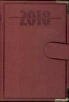 Opakowanie Terminarz 2018 - B7 Lux Złocony z zapinką brązowy