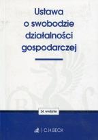 Okładka książki Ustawa o swobodzie działalności gospodarczej