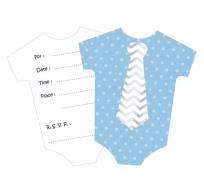 Opakowanie Zaproszenia z kopertą 'Little boy', niebieskie, 6 sztuk