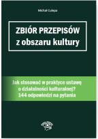 Okładka książki Zbiór przepisów z obszaru kultury