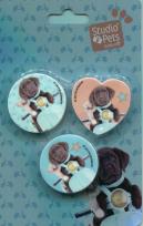 Opakowanie Zestaw 3 gumek do mazania Studio Pets