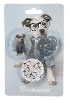 Opakowanie Zestaw gumek do mazania Rachael Hale Pies w okularach
