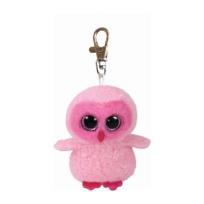 Opakowanie Beanie Boos Twiggy - Różowa Sowa 8,5cm - Brelok