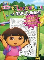 Opakowanie Dora poznaje świat Kolorowanka z naklejkami z wielkim plakatem