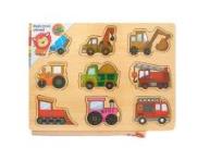 Opakowanie Drewniana układanka magnetyczna Pojazdy