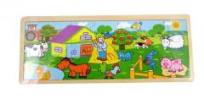 Opakowanie Drewniana układanka puzzle Farma