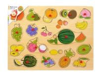 Opakowanie Drewniana układanka z pinezkami Owoce