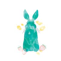 Opakowanie Karnet Swarovski kwadrat Niebieski królik