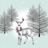 Opakowanie Karnet Swarovski kwadrat Święta Sarna