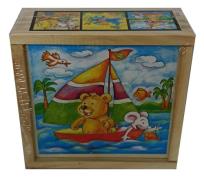 Opakowanie Klocki obrazkowe drewniane 9 elementów