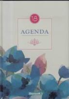 Opakowanie Książkowy A5 dzienny 2018 - Jedwab nieb. kwiaty