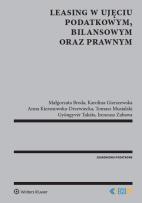 Okładka książki Leasing w ujęciu podatkowym bilansowym oraz prawnym