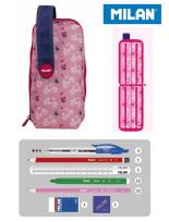 Opakowanie Multipiórnik MILAN owalny z 4 piórnikami BIKES róż