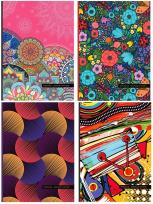 Opakowanie Notatnik ozdobny A5 80 stron kratka wytłaczany mix wzorów