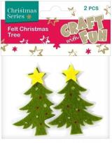 Opakowanie Ozdoba dekoracyjna filc choinki 2el