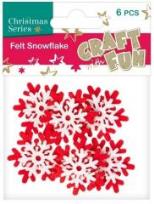 Opakowanie Ozdoba dekoracyjna filc płatek śniegu 6el