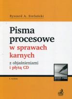 Okładka książki Pisma procesowe w sprawach karnych z objaśnieniami i płytą CD