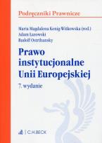 Okładka książki Prawo instytucjonalne Unii Europejskiej