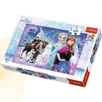 Okładka książki Puzzle 160 Kraina Lodu Zimowe przygody